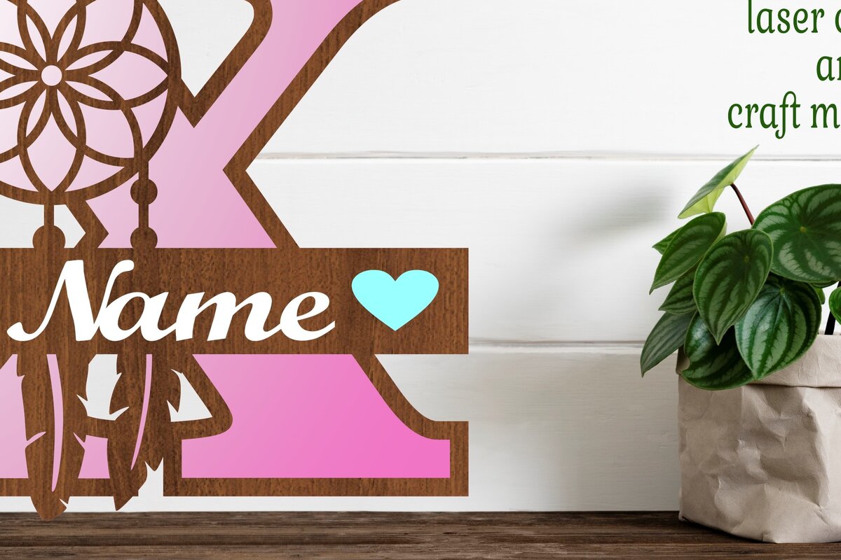 Σετ των 2 Intra απο ξύλο plywood 3mm-4mm πάχος - Ονειροπαγίδα Monogram Letter X  Cut Δίασταση 20x20 cm INTRAFABR-71528234