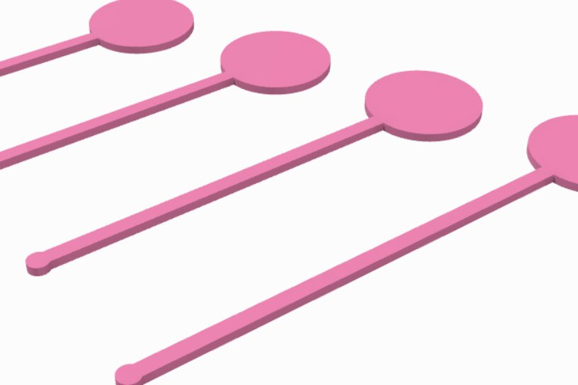 Σετ των 2 Intra απο ξύλο plywood 3mm-4mm πάχος - Drink Stirrer Laser Cut Files  Δίασταση 15x15 cm INTRAFABR-118062186