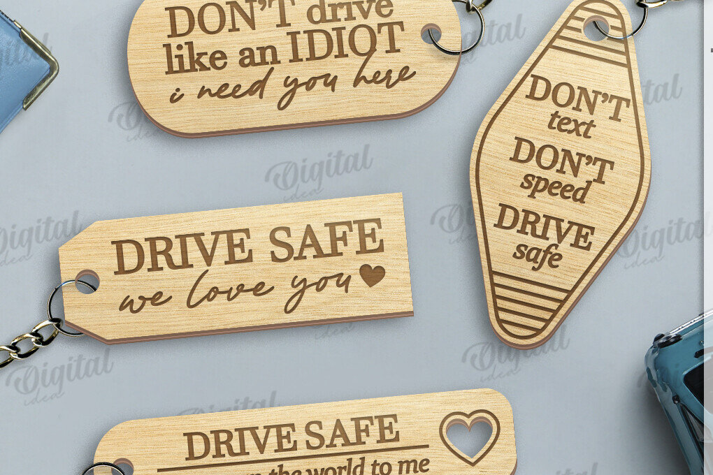 Σετ των 3 Intra απο ξύλο plywood 3mm-4mm πάχος - Driver Keychains Set Laser Cut Δίασταση 4x4 cm INTRAFABR-121123290