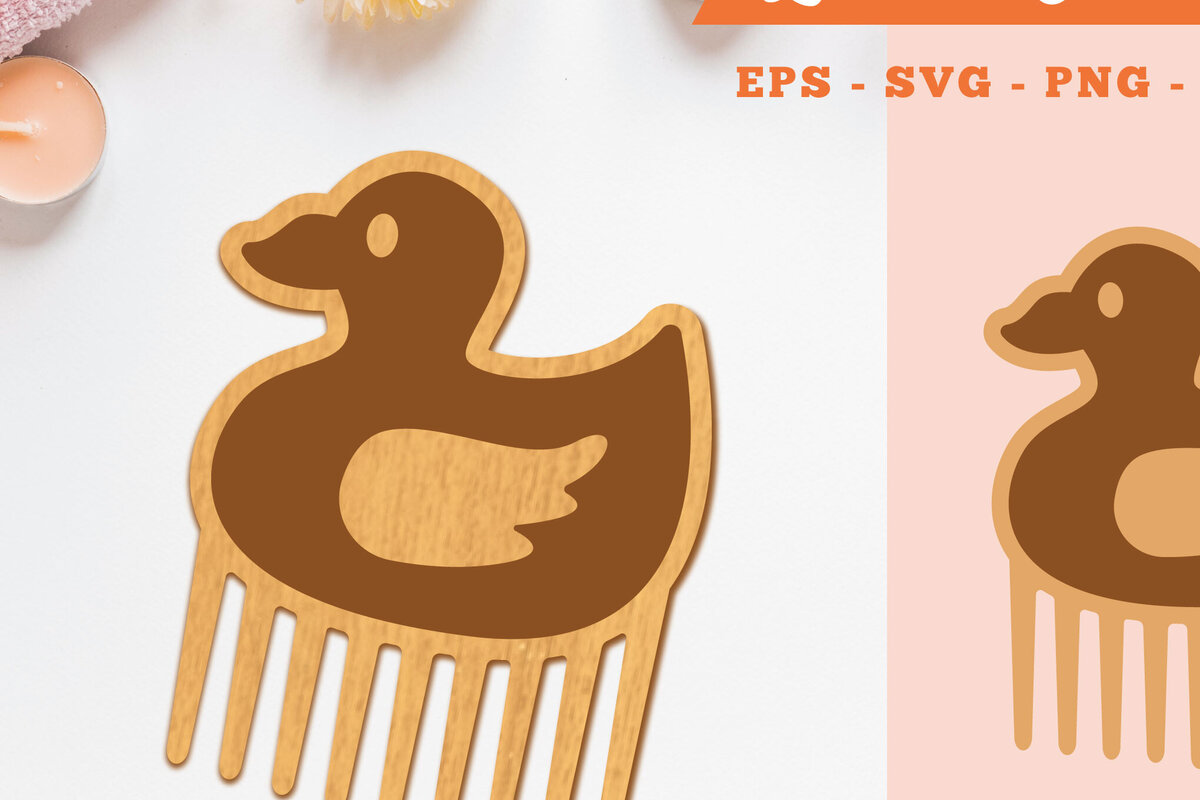 Σετ των 2 Intra απο ξύλο plywood 3mm-4mm πάχος - Χτένα κοπής με λέιζερ πάπιας  Δίασταση 20x20 cm INTRAFABR-105416252