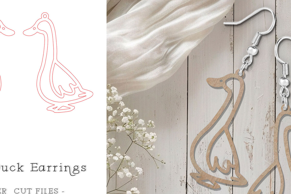 Intra απο ξύλο plywood 3mm-4mm πάχος - Σκουλαρίκια κοπής με λέιζερ πάπιας |   Farm Δίασταση 900x900 cm INTRAFABR-118346443