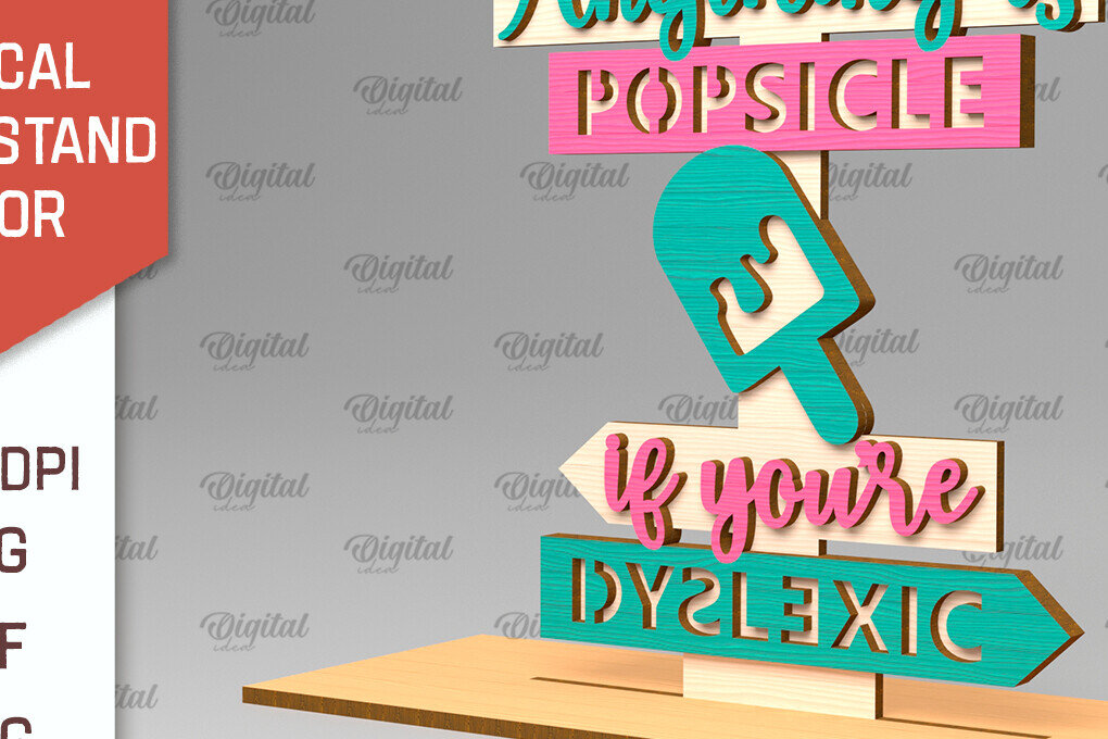 Intra απο ξύλο plywood 3mm-4mm πάχος -  Dyslexic Medical Alert Stand Δίασταση 30x20 cm INTRAFABR-101382576