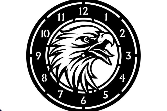 Σετ των 3 Intra απο ξύλο plywood 3mm-4mm πάχος - Πρότυπο κοπής ρολογιού αετού Δίασταση 20x20 cm INTRAFABR-68375578