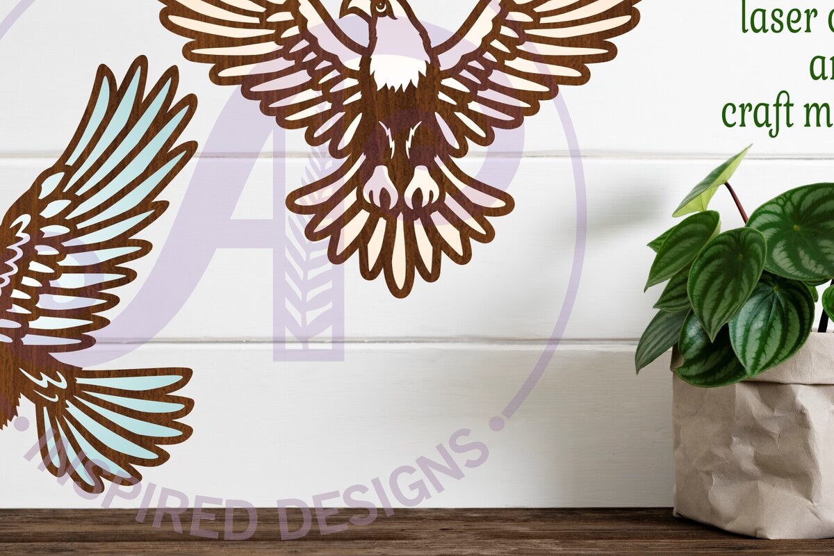 Intra απο ξύλο plywood 3mm-4mm πάχος - Eagle Detailed cut out Wall Art  Δίασταση 40x50 cm INTRAFABR-107273022