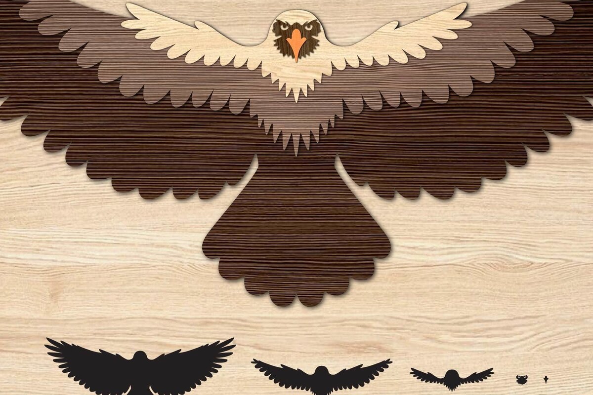Intra απο ξύλο plywood 3mm-4mm πάχος - Eagle,  με λέιζερ, Eagle Multilayer Δίασταση 30x20 cm INTRAFABR-41040552