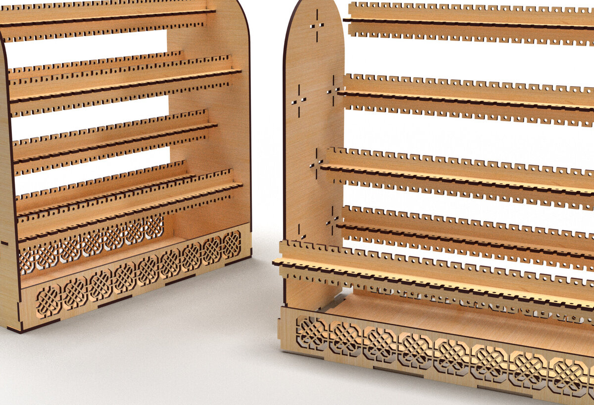 Intra απο ξύλο plywood 3mm-4mm πάχος - Στάση οθόνης σκουλαρικιών Βάση σκουλαρικιών Δίασταση 20x20 cm INTRAFABR-83376896