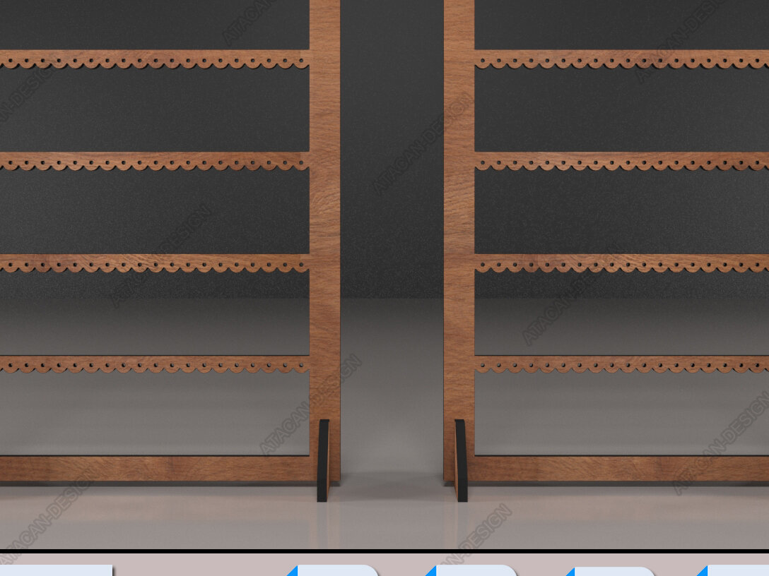 Σετ των 3 Intra απο ξύλο plywood 3mm-4mm πάχος - Οργάνωση κοσμημάτων με βάση για σκουλαρίκια Δίασταση 3x3 cm INTRAFABR-53991068