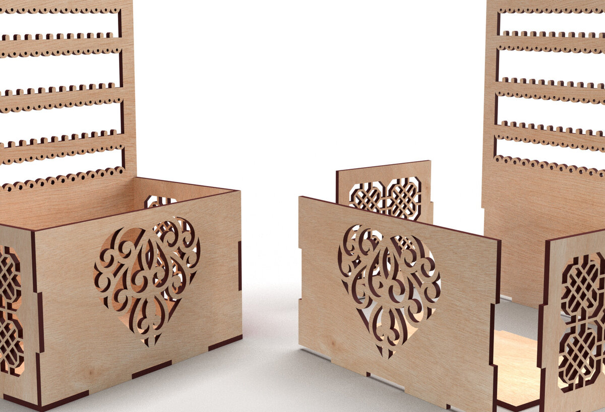 Σετ των 3 Intra απο ξύλο plywood 3mm-4mm πάχος - Στάση οθόνης σκουλαρικιών Laser Cut  Δίασταση 3x3 cm INTRAFABR-83383134