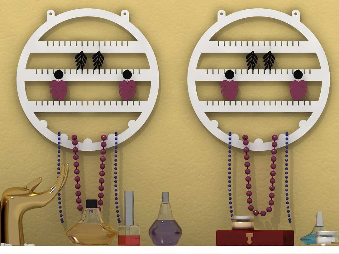 Σετ των 3 Intra απο ξύλο plywood 3mm-4mm πάχος - Στάση κοσμήματος για σκουλαρίκι Glowforge Cut File Δίασταση 3x3 cm INTRAFABR-39069846