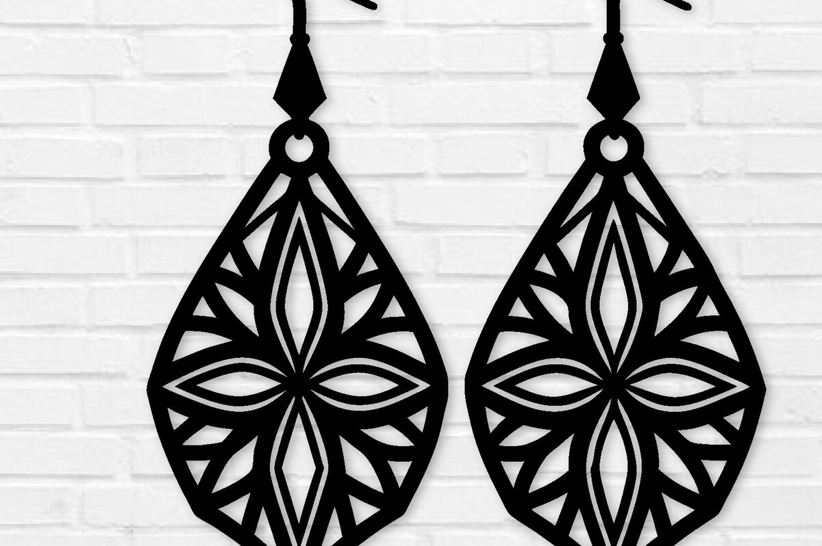 Σετ των 3 Intra απο ξύλο plywood 3mm-4mm πάχος - Σκουλαρίκι Laser Cut File, Σκουλαρίκι  Δίασταση 3x3 cm INTRAFABR-103253664