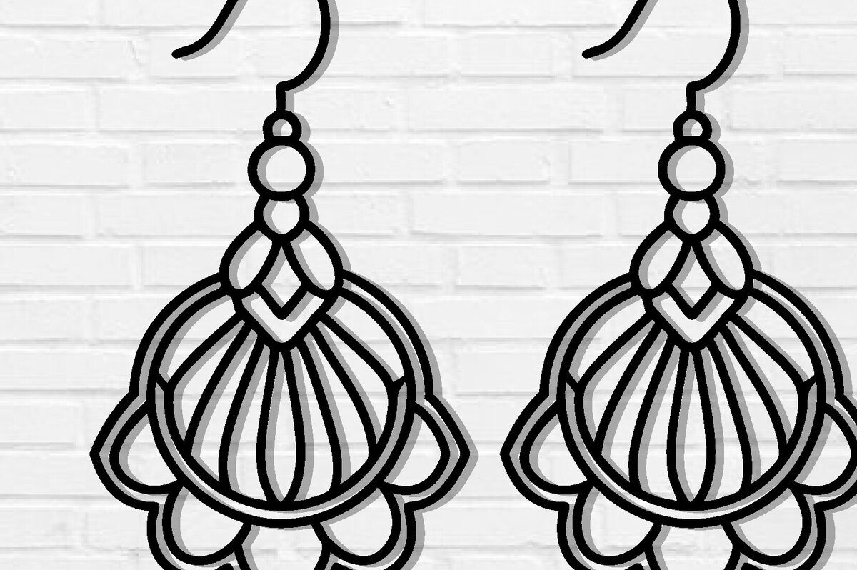 Σετ των 3 Intra απο ξύλο plywood 3mm-4mm πάχος - Σκουλαρίκι Laser Cut File, Σκουλαρίκι  Δίασταση 3x3 cm INTRAFABR-115913645