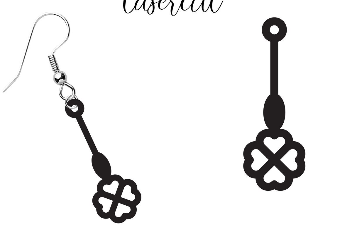 Σετ των 3 Intra απο ξύλο plywood 3mm-4mm πάχος - Σκουλαρίκι LaserCut -  Lasercut Δίασταση 3x3 cm INTRAFABR-117603059