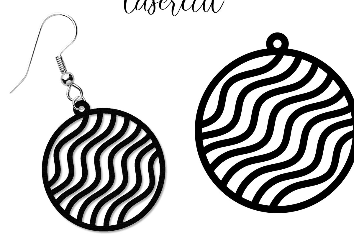 Σετ των 3 Intra απο ξύλο plywood 3mm-4mm πάχος - Σκουλαρίκι LaserCut - Πρότυπο Lasercut Δίασταση 3x3 cm INTRAFABR-118291385