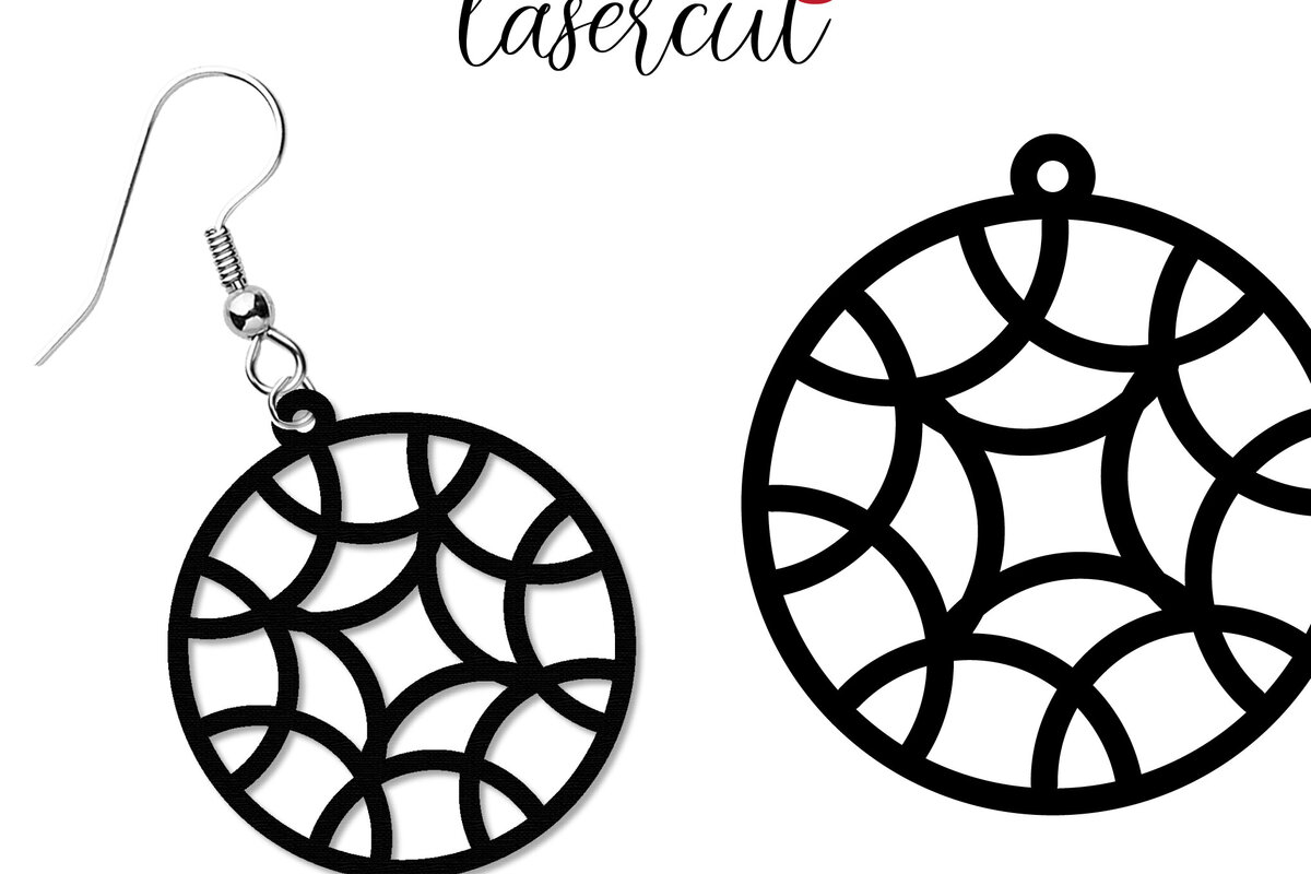 Σετ των 3 Intra απο ξύλο plywood 3mm-4mm πάχος - Σκουλαρίκι LaserCut - Πρότυπο Lasercut Δίασταση 3x3 cm INTRAFABR-118291271