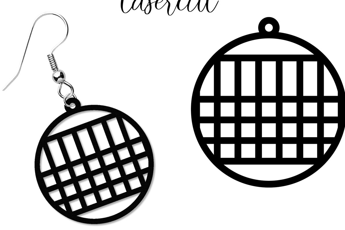 Σετ των 3 Intra απο ξύλο plywood 3mm-4mm πάχος - Σκουλαρίκι LaserCut - Πρότυπο Lasercut Δίασταση 3x3 cm INTRAFABR-118291359