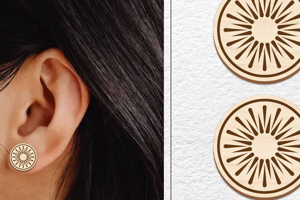 Σετ των 3 Intra απο ξύλο plywood 3mm-4mm πάχος - Σκουλαρίκια μαγνήτης κοπής με λέιζερ | Καρφιά Δίασταση 3x3 cm INTRAFABR-101557979