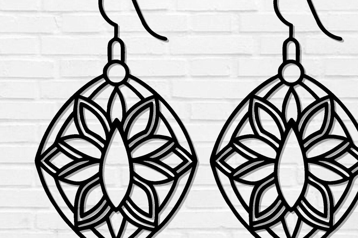 Σετ των 3 Intra απο ξύλο plywood 3mm-4mm πάχος - Σκουλαρίκια Μεταλλικά Αρχεία Τέχνης Τοίχου με Λέιζερ Δίασταση 3x3 cm INTRAFABR-115913269