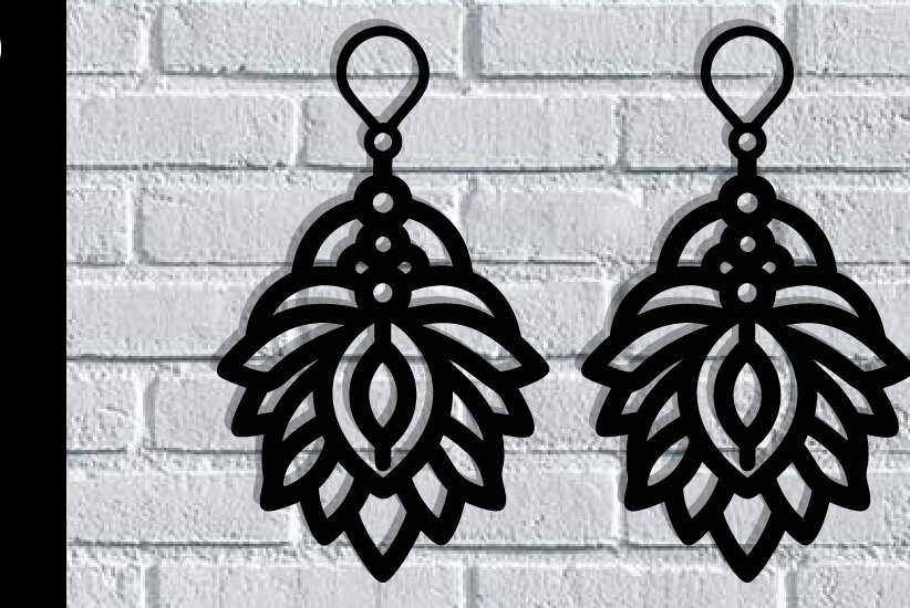 Σετ των 3 Intra απο ξύλο plywood 3mm-4mm πάχος - Σκουλαρίκια Μεταλλικά Αρχεία Τέχνης Τοίχου με Λέιζερ Δίασταση 3x3 cm INTRAFABR-116683102