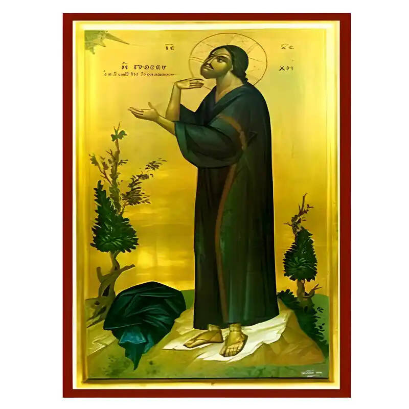 Σετ των 2 Εικόνα Ορθοδοξίας με περίγραμμα χρυσό σε ξύλο Φλαμουρίας  με  βάση Εικόνα Προσευχή εις Γεθσημανή Χειροποίητη Ελληνορθόδοξη , Κρεμαστή πλάκα βυζαντινής τέχνης, χριστιανική τέχνη Διάσταση 10x7 cm (3,9 x 2,8 ίντσες) INTRAEK-670954