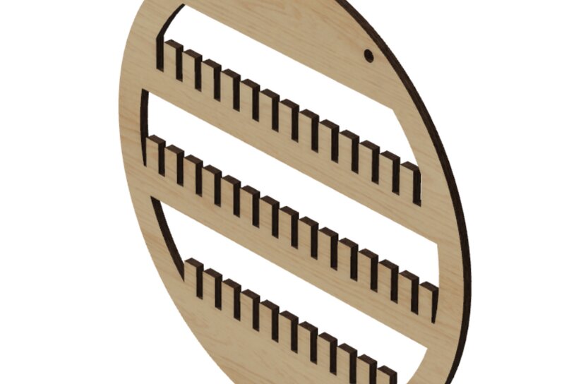 Σετ των 3 Intra απο ξύλο plywood 3mm-4mm πάχος - Σκουλαρίκια τοίχου Κρεμαστό  κοπής με λέιζερ  Δίασταση 3x3 cm INTRAFABR-116385192