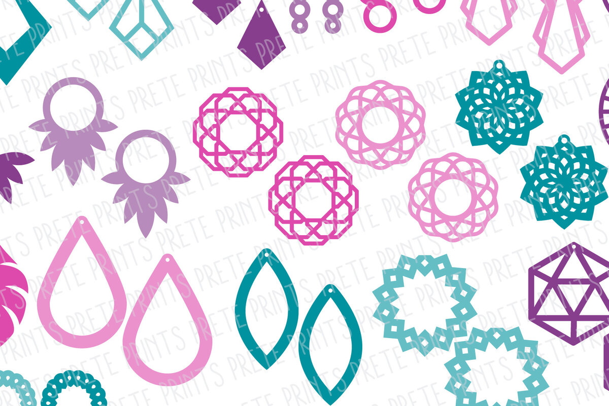 Σετ των 3 Intra απο ξύλο plywood 3mm-4mm πάχος - Σκουλαρίκια Δίασταση 3x3 cm INTRAFABR-29381663