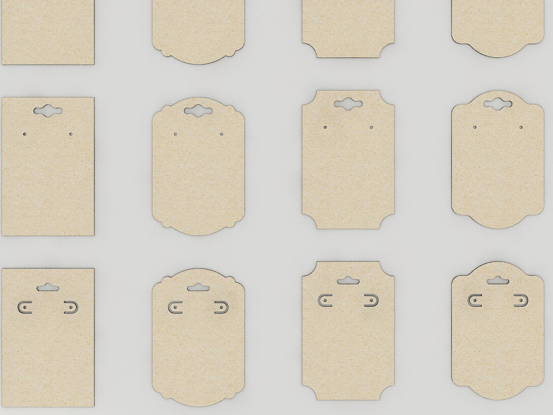 Σετ των 3 Intra απο ξύλο plywood 3mm-4mm πάχος - Πρότυπο καρτών σκουλαρίκια  DXF CDR 199 Δίασταση 3x3 cm INTRAFABR-54379116