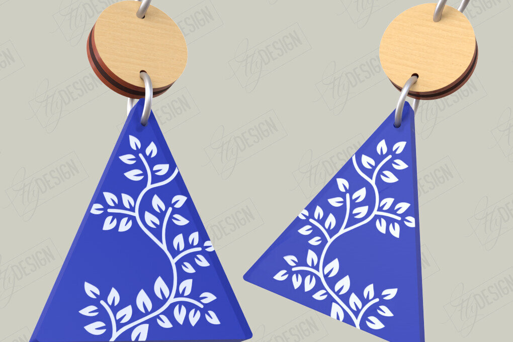 Σετ των 3 Intra απο ξύλο plywood 3mm-4mm πάχος - Σχεδιασμός Σκουλαρίκια | Laser Ακρυλικό & Ξύλο Δίασταση 3x3 cm INTRAFABR-116899123