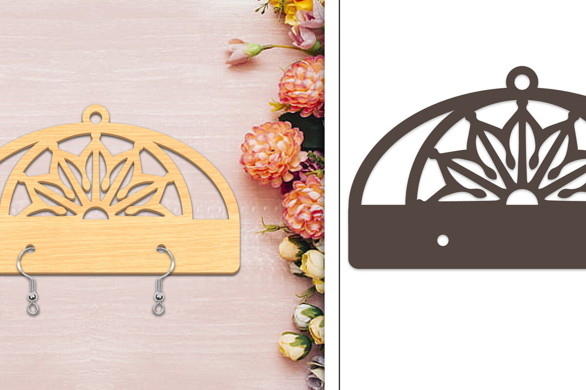 Σετ των 3 Intra απο ξύλο plywood 3mm-4mm πάχος - Στήριγμα σκουλαρίκια Laser Cut Δίασταση 3x3 cm INTRAFABR-103960710