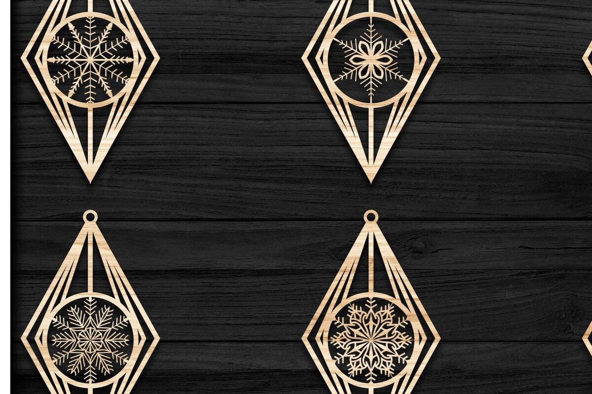 Σετ των 3 Intra απο ξύλο plywood 3mm-4mm πάχος - Σκουλαρίκια Κοσμήματα Laser Cut  Bundle 41 Δίασταση 3x3 cm INTRAFABR-78344118