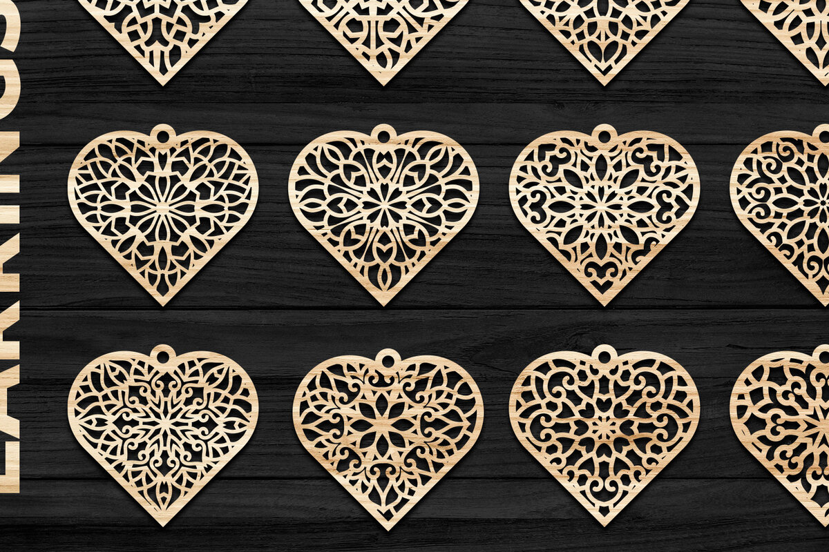 Σετ των 3 Intra απο ξύλο plywood 3mm-4mm πάχος - Σκουλαρίκια Κοσμήματα  Laser Cut Bundle Δίασταση 3x3 cm INTRAFABR-69328469