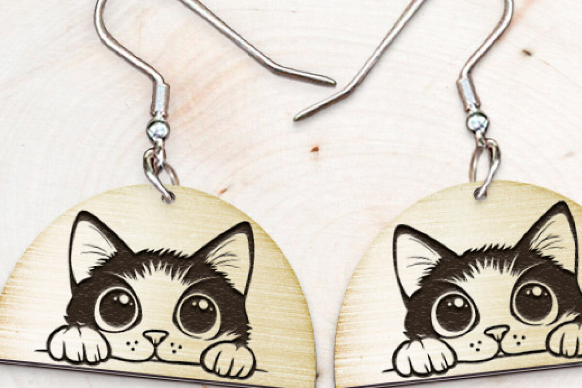 Σετ των 3 Intra απο ξύλο plywood 3mm-4mm πάχος - Σκουλαρίκια Laser cut. Βρεφικά καρφωτά σκουλαρίκια. Δίασταση 3x3 cm INTRAFABR-119500412