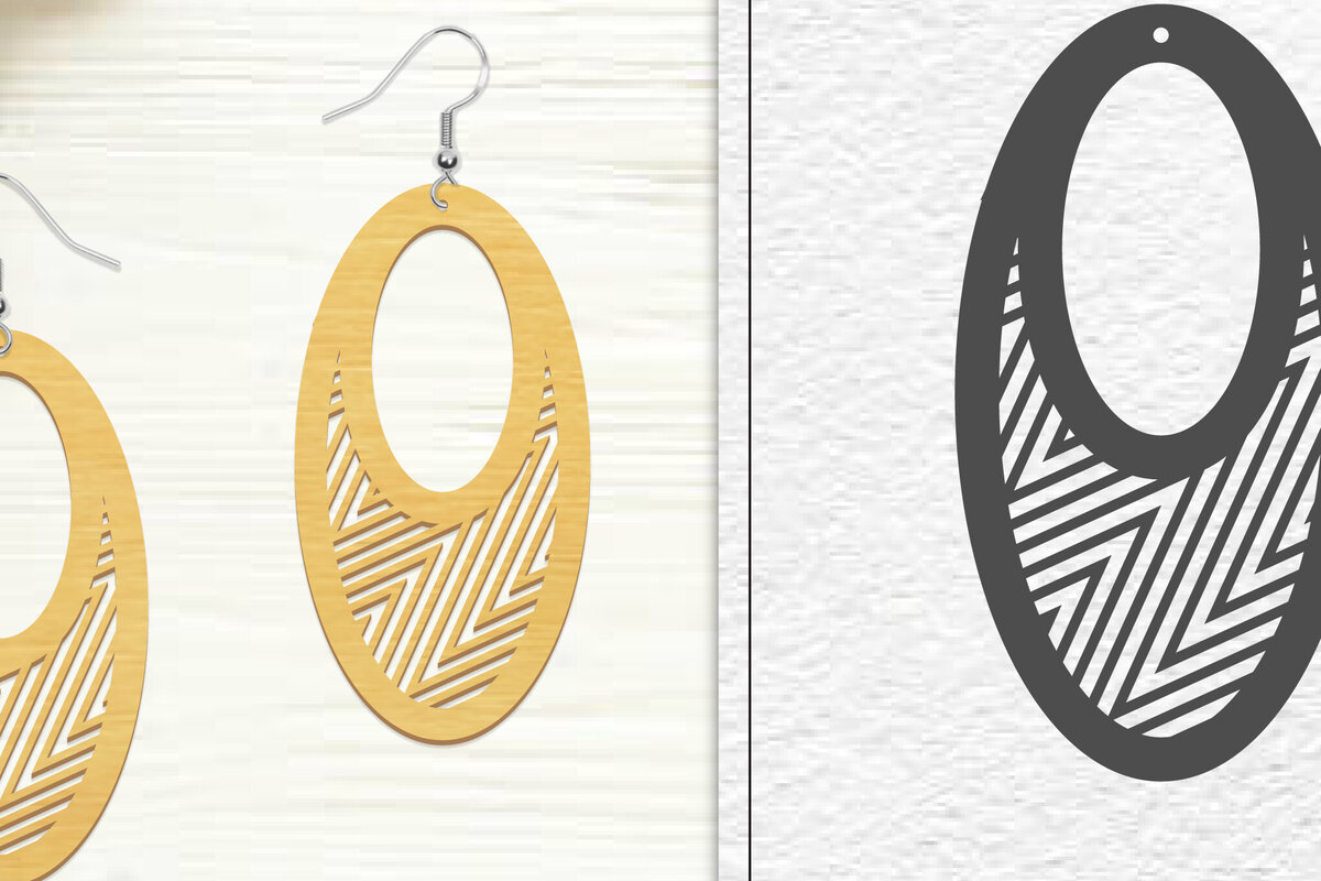 Σετ των 3 Intra απο ξύλο plywood 3mm-4mm πάχος - Σκουλαρίκια Laser Cut | Σχέδιο σκουλαρίκια Δίασταση 3x3 cm INTRAFABR-102045430