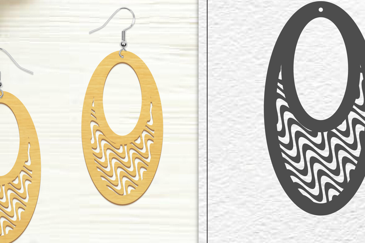 Σετ των 3 Intra απο ξύλο plywood 3mm-4mm πάχος - Σκουλαρίκια Laser Cut | Σχέδιο σκουλαρίκια Δίασταση 3x3 cm INTRAFABR-102045461