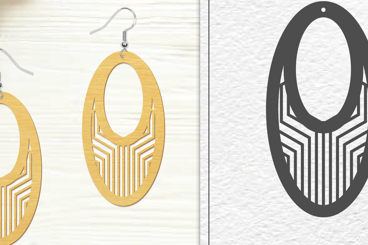 Σετ των 3 Intra απο ξύλο plywood 3mm-4mm πάχος - Σκουλαρίκια Laser Cut | Σχέδιο σκουλαρίκια Δίασταση 3x3 cm INTRAFABR-102045704