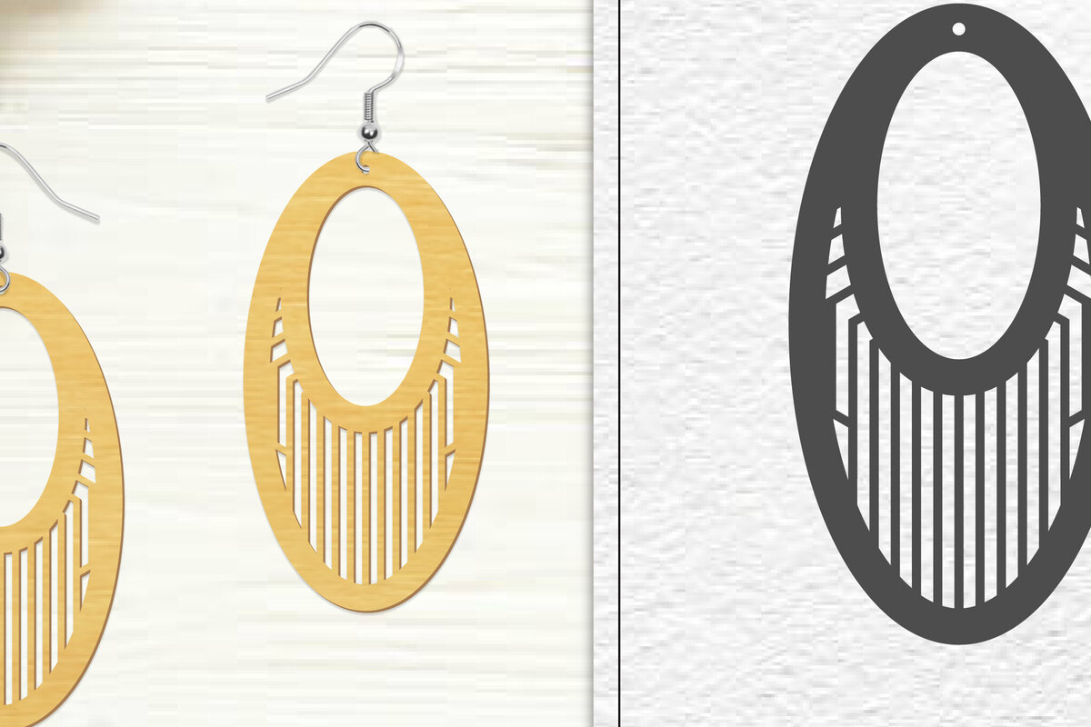 Σετ των 3 Intra απο ξύλο plywood 3mm-4mm πάχος - Σκουλαρίκια Laser Cut | Σχέδιο σκουλαρίκια Δίασταση 3x3 cm INTRAFABR-102045741