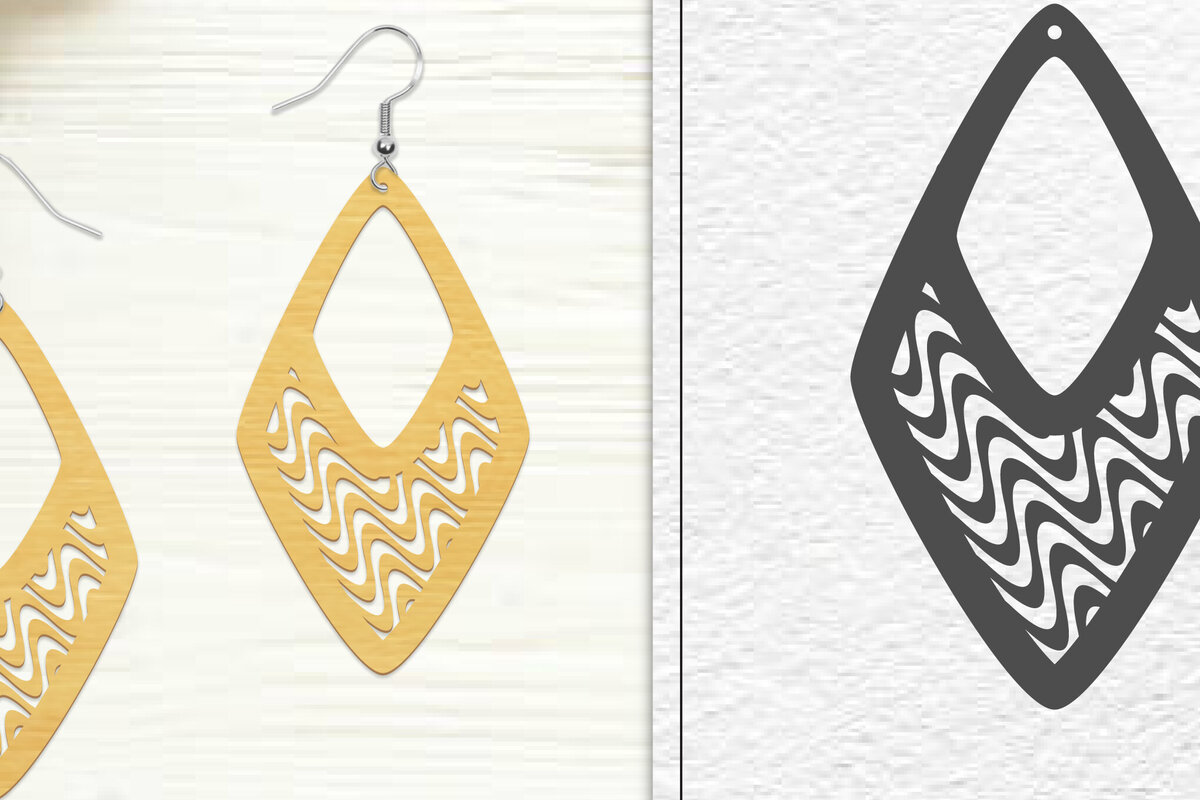 Σετ των 3 Intra απο ξύλο plywood 3mm-4mm πάχος - Σκουλαρίκια Laser Cut | Σχέδιο σκουλαρίκια Δίασταση 3x3 cm INTRAFABR-102046029