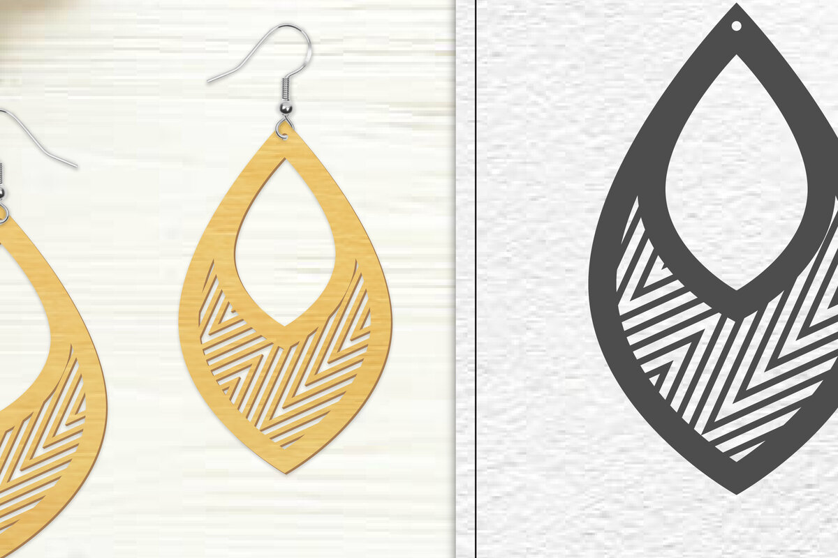 Σετ των 3 Intra απο ξύλο plywood 3mm-4mm πάχος - Σκουλαρίκια Laser Cut | Σχέδιο σκουλαρίκια Δίασταση 3x3 cm INTRAFABR-102044932