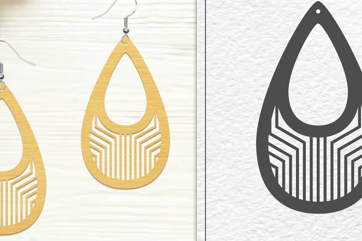 Σετ των 3 Intra απο ξύλο plywood 3mm-4mm πάχος - Σκουλαρίκια Laser Cut | Σχέδιο σκουλαρίκια Δίασταση 3x3 cm INTRAFABR-102046625