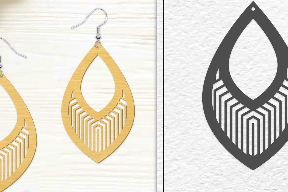 Σετ των 3 Intra απο ξύλο plywood 3mm-4mm πάχος - Σκουλαρίκια Laser Cut | Σχέδιο σκουλαρίκια Δίασταση 3x3 cm INTRAFABR-102045121