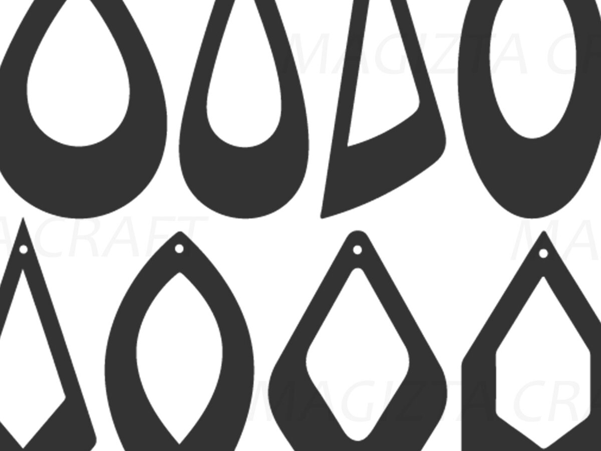 Σετ των 3 Intra απο ξύλο plywood 3mm-4mm πάχος - Σκουλαρίκια Laser Cut Elegant  Δίασταση 3x3 cm INTRAFABR-90013873