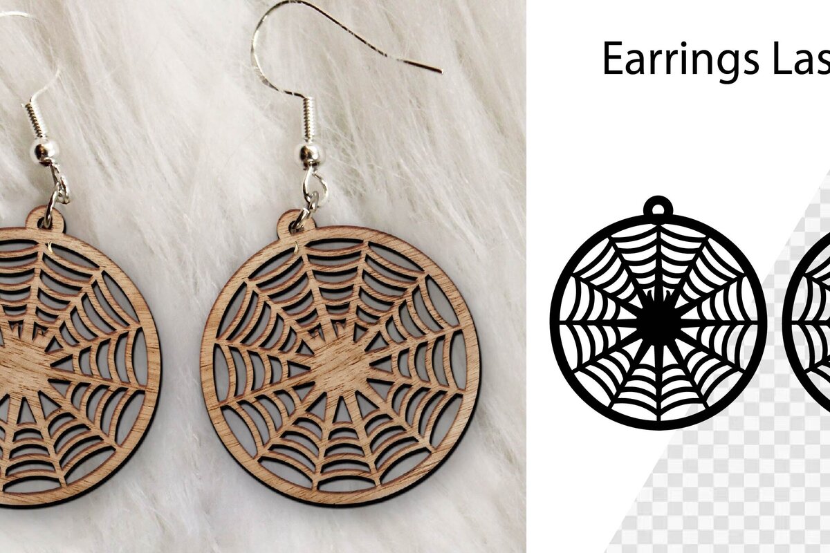 Σετ των 3 Intra απο ξύλο plywood 3mm-4mm πάχος - Σκουλαρίκια Laser cut. Αποκριάτικη  Δίασταση 3x3 cm INTRAFABR-100947654