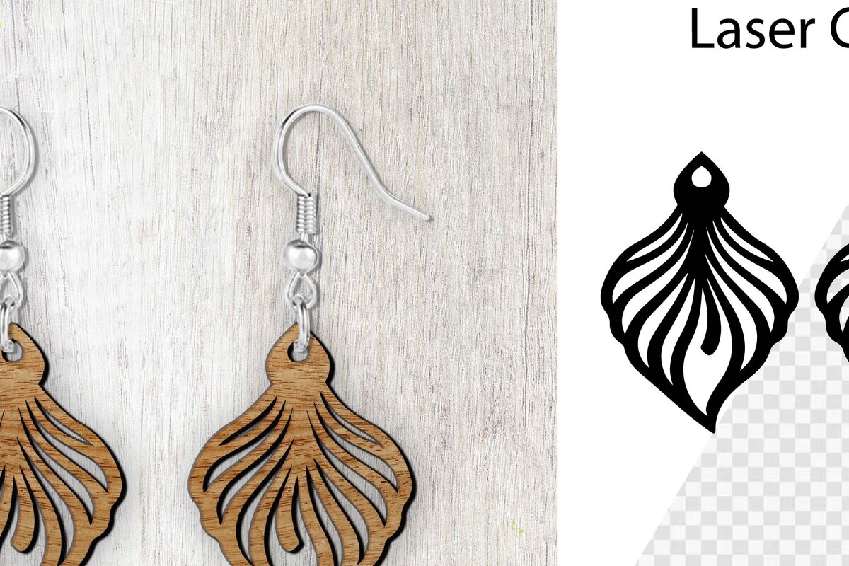 Σετ των 3 Intra απο ξύλο plywood 3mm-4mm πάχος - Σκουλαρίκια Laser cut. Σκουλαρίκια κομμένα με λέιζερ Δίασταση 3x3 cm INTRAFABR-98283485