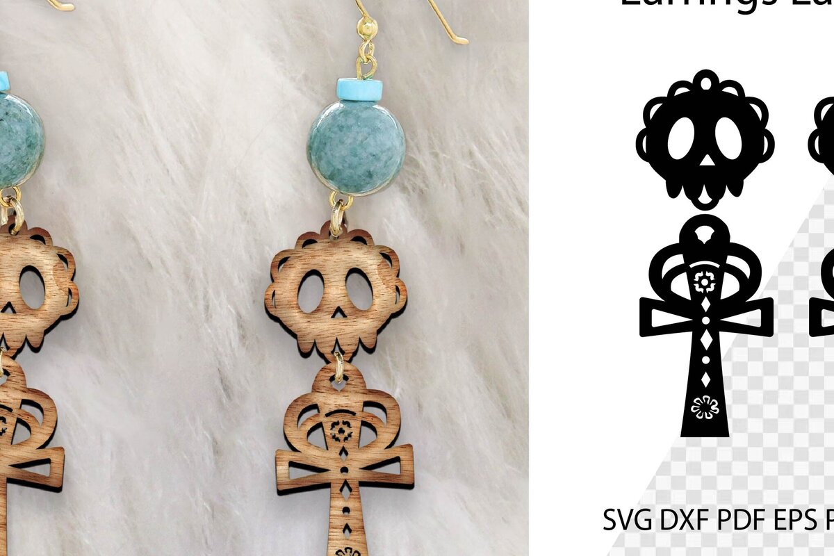 Σετ των 3 Intra απο ξύλο plywood 3mm-4mm πάχος - Σκουλαρίκια Laser cut. Σκουλαρίκια κομμένα με λέιζερ Δίασταση 3x3 cm INTRAFABR-99643254