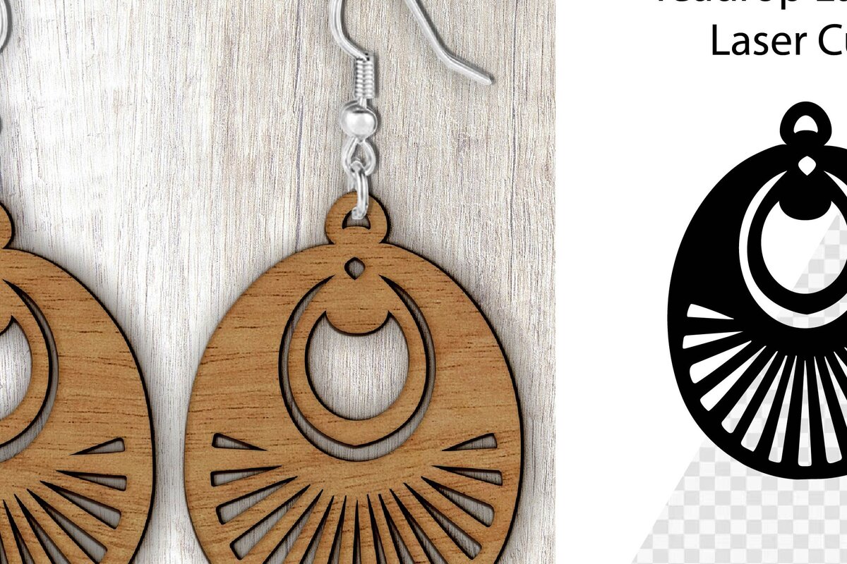 Σετ των 3 Intra απο ξύλο plywood 3mm-4mm πάχος - Σκουλαρίκια Laser cut. Σκουλαρίκια με . Δίασταση 3x3 cm INTRAFABR-100151421