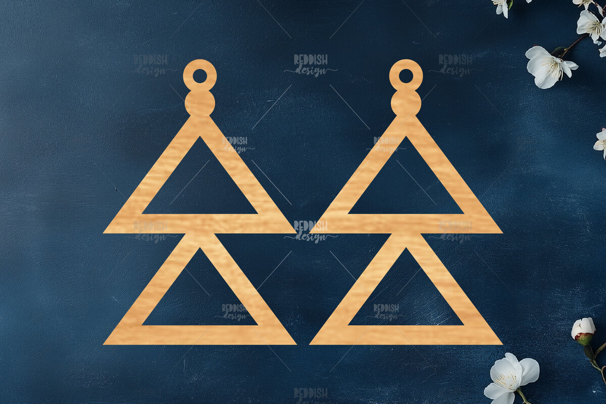 Σετ των 3 Intra απο ξύλο plywood 3mm-4mm πάχος - Σκουλαρίκια Laser Cut  Δίασταση 3x3 cm INTRAFABR-120476521