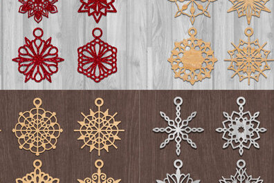 Σετ των 3 Intra απο ξύλο plywood 3mm-4mm πάχος - Σκουλαρίκια Laser Cut  Bundle Δίασταση 3x3 cm INTRAFABR-73558569