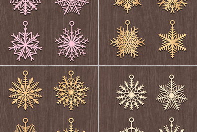 Σετ των 3 Intra απο ξύλο plywood 3mm-4mm πάχος - Σκουλαρίκια Laser Cut  Bundle Δίασταση 3x3 cm INTRAFABR-73558593