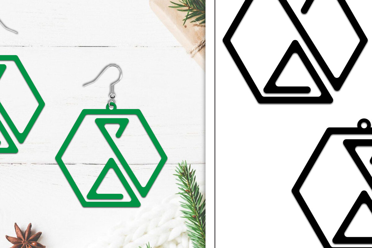 Σετ των 3 Intra απο ξύλο plywood 3mm-4mm πάχος - Σκουλαρίκια Lasercut | Σκουλαρίκια  Δίασταση 3x3 cm INTRAFABR-107884799