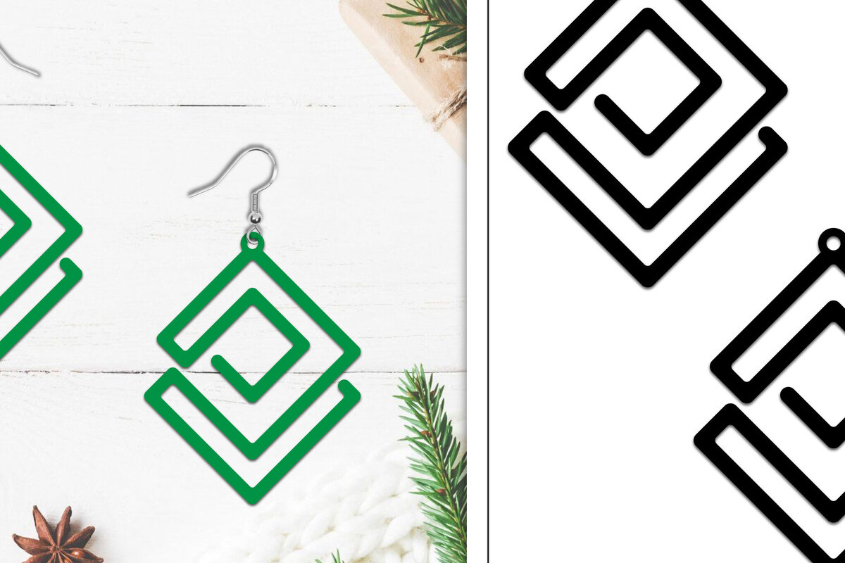 Σετ των 3 Intra απο ξύλο plywood 3mm-4mm πάχος - Σκουλαρίκια Lasercut | Σκουλαρίκια  Δίασταση 3x3 cm INTRAFABR-107884830