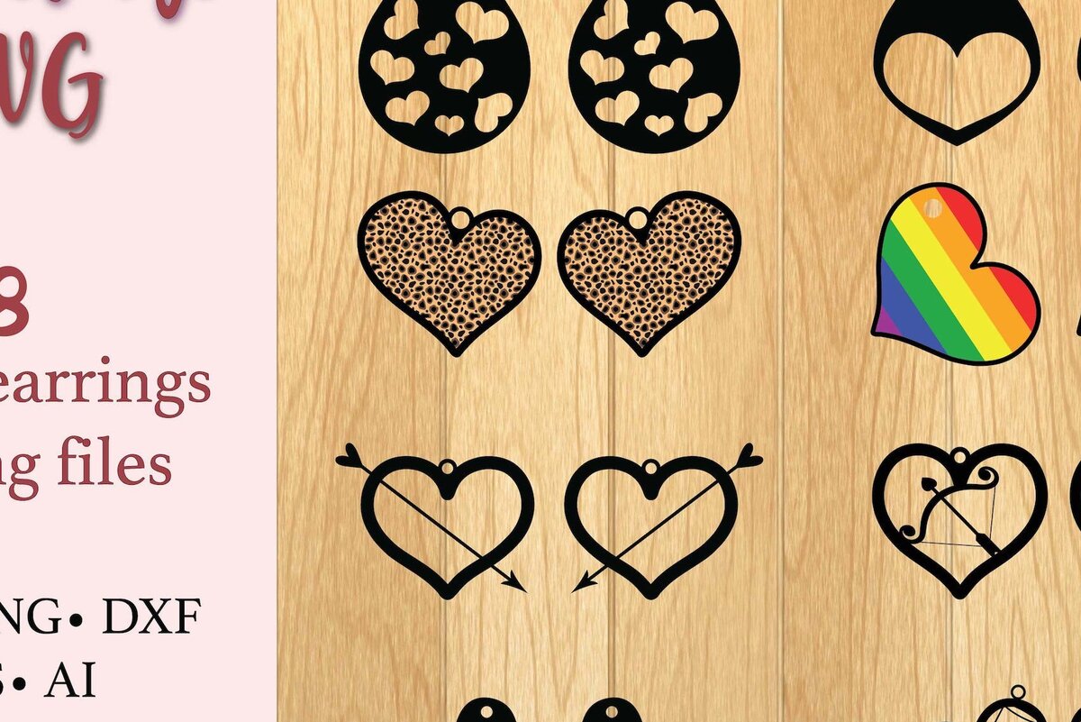 Σετ των 3 Intra απο ξύλο plywood 3mm-4mm πάχος - Πρότυπο σκουλαρίκια Δίασταση 3x3 cm INTRAFABR-12911371